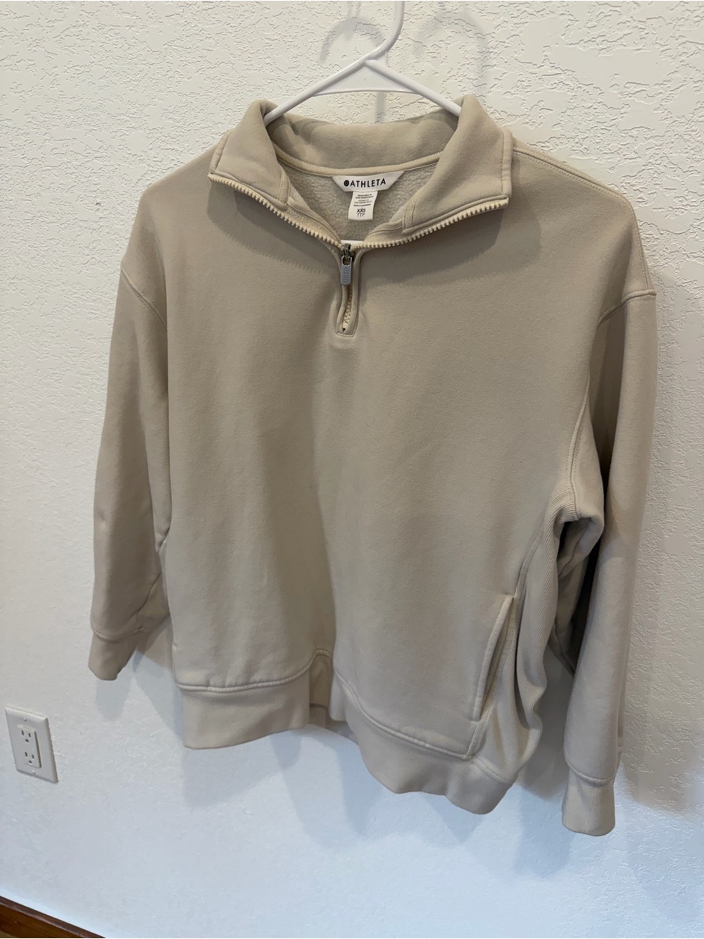 Athleta Women’s Quarter-Zip Pullover in Bone